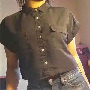 Crop Top Button-Up